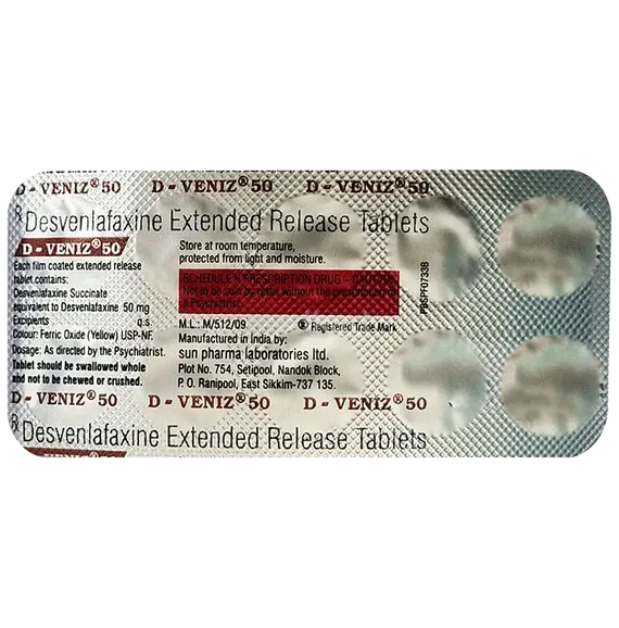 d veniz 50mg tablet 10's